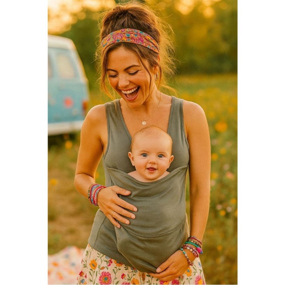 Lalabu Soothe Babywearing Tank Top | Sleeveless Postpartum Nursing Shirt | Sz M‎